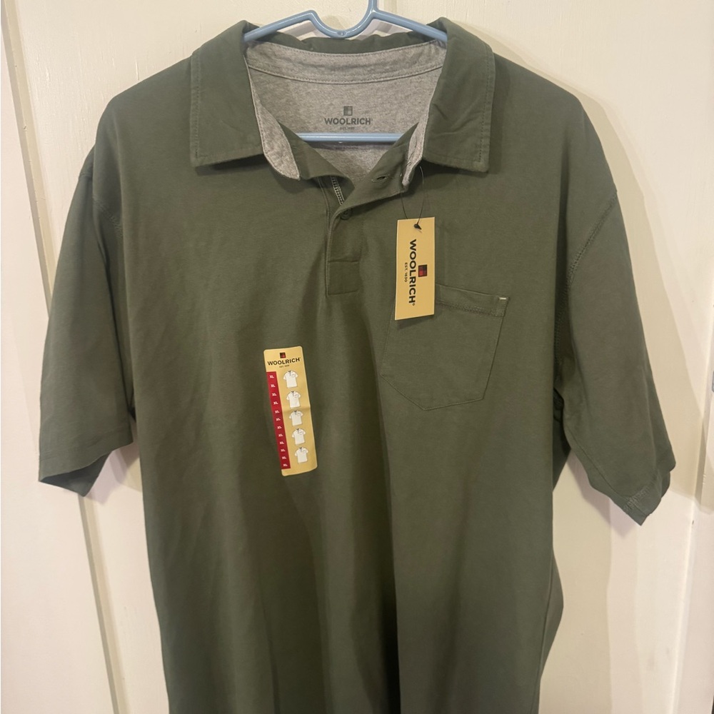 Woolrich Men’s XL Green Polo New With Tags